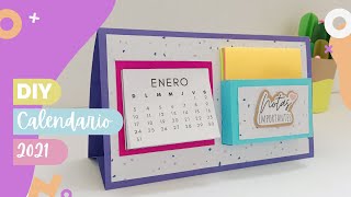 DIY PAPER CALENDAR CALENDARIO DE ESCRITORIO 2021🗓 Hecho a mano🙌🏼✨ [upl. by Otreblada]