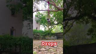 Multiple Aerial Drops on hammock  out door Circus training  advance drops combination combination [upl. by Lyndsie]