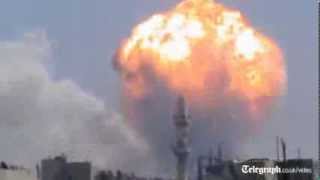 Syria weapons depot explosions leave many dead in Homs [upl. by Petras130]