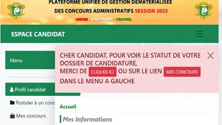 Concours Administratifs Fonction Publique amp De LENA 2023  Vérifier Si Votre Dossier Est Validé [upl. by Kendra]