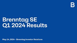 Brenntag SE – Q1 2024 Results Presentation [upl. by Anitahs]