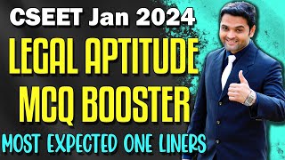 CSEET Legal Aptitude MCQ Booster for Jan 2024  Most Expected One Liner  All Latest ICSI E Bulletin [upl. by Merla]