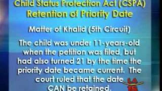 Retention of Priority Date on Child Status Protection Act CSPA [upl. by Nongim]