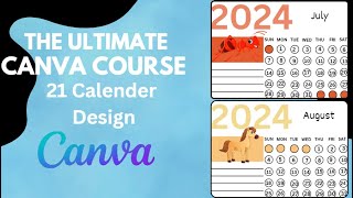 How to Design a Customized Calendar in Canva  Day 21  Canva [upl. by Friederike]