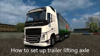 ETS2 How to set up trailer lift axle [upl. by Saxe192]