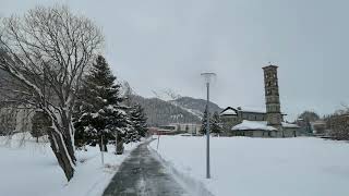 St Moritz Switzerland after snow storm April 2024 [upl. by Gnihc]