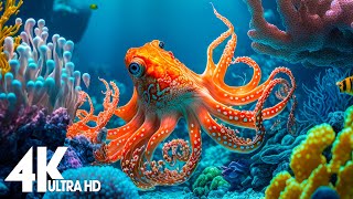 24 HOURS of 4K Underwater Wonders  Relaxing Music  The Best 4K Sea Animals for Relaxation [upl. by Ardene]