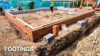 Bricklaying  The Start of Building a Home  Footings part 1 [upl. by Ellenaj865]