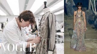 How a Dior Dress Is Made From Sketches to the Runway  Sketch to Dress  Vogue [upl. by Fulviah865]