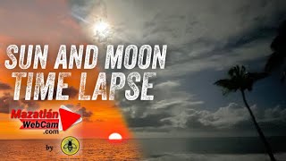 TIME LAPSE Sunset and Moonset from Playa el Delfín in Mazatlán Mexico [upl. by Gregg]