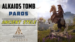 Alkaios Tomb Paros Island  Ancient Stele amp Loot Location  ASSASSINS CREED ODYSSEY [upl. by Bryn879]