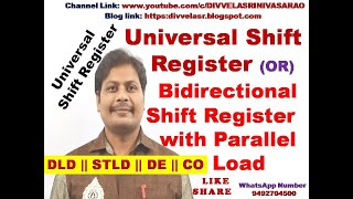 Universal Shift Register  Bidirectional Shift Register with Parallel Load  Shift Register  DLD [upl. by Nyltak]