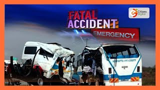 11 killed in accident involving Kenyatta University bus in Voi [upl. by Onifur286]