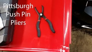 Review Pittsburgh Harbor Freight Push Pin Plier [upl. by Haugen]