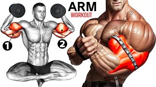 FULL ARMS WORKOUT  Biceps and Triceps Workout  Maniac Muscle [upl. by Adnuahsar]