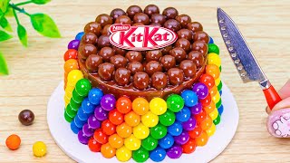 Best Miniature Rainbow Kitkat Cake Decorating🌈So Yummy KITKAT Chocolate Cake Recipe  Baking Yummy [upl. by Iroak]