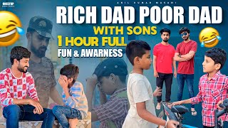 Rich dad vs poor dad full 1 hour fun🔥 friends rich happy reels love poor sad trending dad [upl. by Niar319]