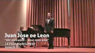 The 3rd place winner of the 2010 Vocal Competition tenor Juan Jose de Leon [upl. by Odlonra]