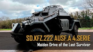 Maiden Drive of the Last SdKfz 222 AusfA 4Serie in Existence [upl. by Oinotna958]