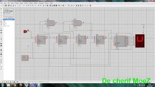 Compteur a base de afficheur 7 segment  bascule JK [upl. by Aikkan]