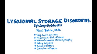 Lysosomal Storage Disorders Sphingolipidoses  CRASH Medical Review Series [upl. by Anaugahs]