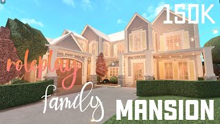 BLOXBURG Roleplay Blush Mansion  House Build [upl. by Bevon]