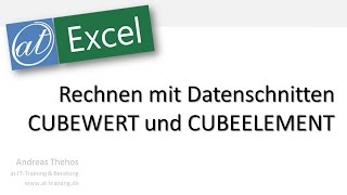 Excel  Datenschnitte CUBEWERT und CUBEELEMENT [upl. by Dorthy]