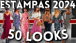 🔴ESTAMPAS 2024  50 LOOKS COM 11 ESTAMPAS QUE ESTÃO NA MODA PRIMAVERA VERÃO 2023  2024  Maga Moda [upl. by Bonnee]