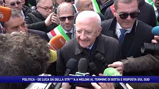 De Luca dà della stra a Meloni È scontro sul Sud [upl. by Adalai]