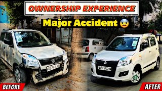 WAGON R CNG OWNER REVIEW  WAGON R MAJOR ACCIDENT 😭  WAGON R CNG MILEAGE 👍 [upl. by Gibun]