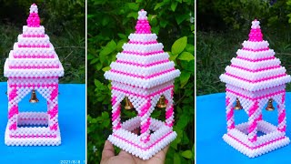 Pearl Beaded Temple  DIY Easy Beads Temple making  Beaded Craft homemadecreationsvandanahegde [upl. by Ahsiuqat352]