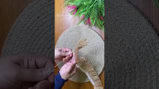 DIY pampas grass  Easy jute thread craft  home decor trending shorts diy craft [upl. by Nart]