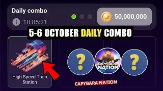 4 October Capybara Nation Daily Combo Today  Capybara Nation Airdrop Daily Combo 4 October [upl. by Iborian711]