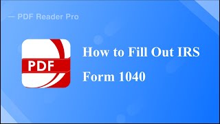 How to Fill Out Form 1040 2020  PDF Reader Pro [upl. by Elayne]