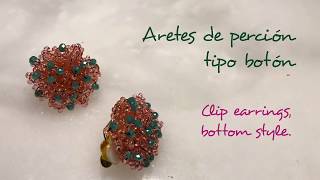 Como hacer aretes tipo boton de piedreria aretes de precion [upl. by Millwater399]