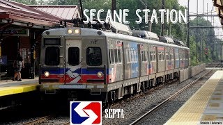 TVSSEPTA Trains Peak Hour At Secane Station [upl. by Ahsas]