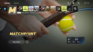 Matchpoint Tennis Championships START UP  MENU Walkthrough PS5 [upl. by Derraj]