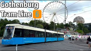 ⁴ᴷ⁶⁰ Exploring Gothenburg Tramways Line 6 [upl. by Ratha]