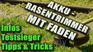 Akku Rasentrimmer mit Faden  Infos Tipps und Testsieger  AkkuRasenTrimmerTestsde [upl. by Nimzaj248]