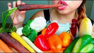 ASMR VEGETABLES  Ranch 🥕🥒🌶🥗🍅먹방 No Talking suellASMR [upl. by Adgam]