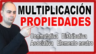 💥Aprende Las PROPIEDADES De La MULTIPLICACIÓNConmutativaAsociativaElemento Neutro y Distributiva [upl. by Stichter]