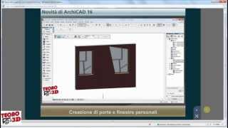 Tutorial Archicad 16 Finestre Personali Complesse [upl. by Htebizile]