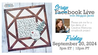 Scrapbook Live with Meggan  Wood Beam Layout [upl. by Favien799]