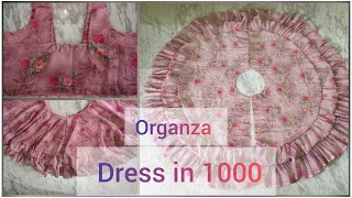 Organza umbrella dress design  part 1  kirtifashionista5198 [upl. by Cointon187]