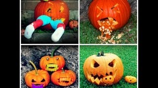 4 different pumpkin carving ideas  designs [upl. by Anailuy731]