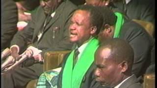 Chiluba praying during funeral of the Zambia National team in 1993 [upl. by Acinemod458]