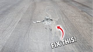 How To Fix And Replace Damaged Laminate Vinyl Plank LVP Engineered Wood Flooring Like A Pro DIY [upl. by Etan]