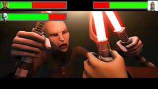 Asajj ventress VS Savage Opress VS Count Dooku with healthbars [upl. by Enidlareg741]