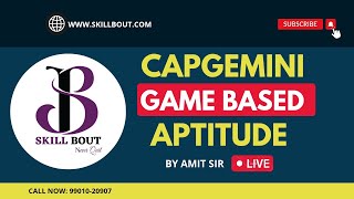 Capgemini  Game Based Aptitude  Live Class  by Amit Sir  SkillBout [upl. by Bronny259]