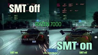 Ryzen 7500f smt on vs off [upl. by Ojillek]